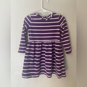 Hanna Andersson Dress 90 3 Striped Purple